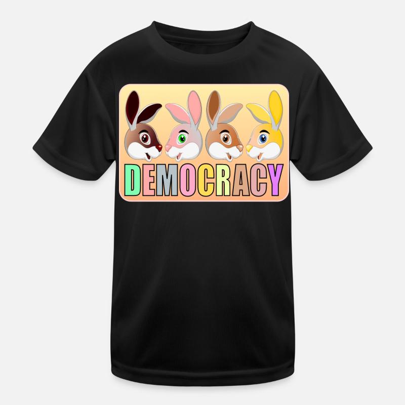 DEMOCRACY FOR KIDS - RABBITS Kids Functional T-Shirt