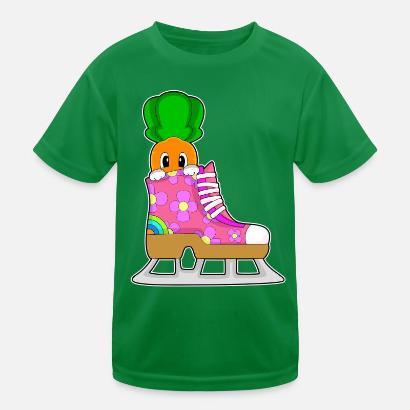 Karotte Eislaufen Schlittschuhe Kinder Funktions-T-Shirt
