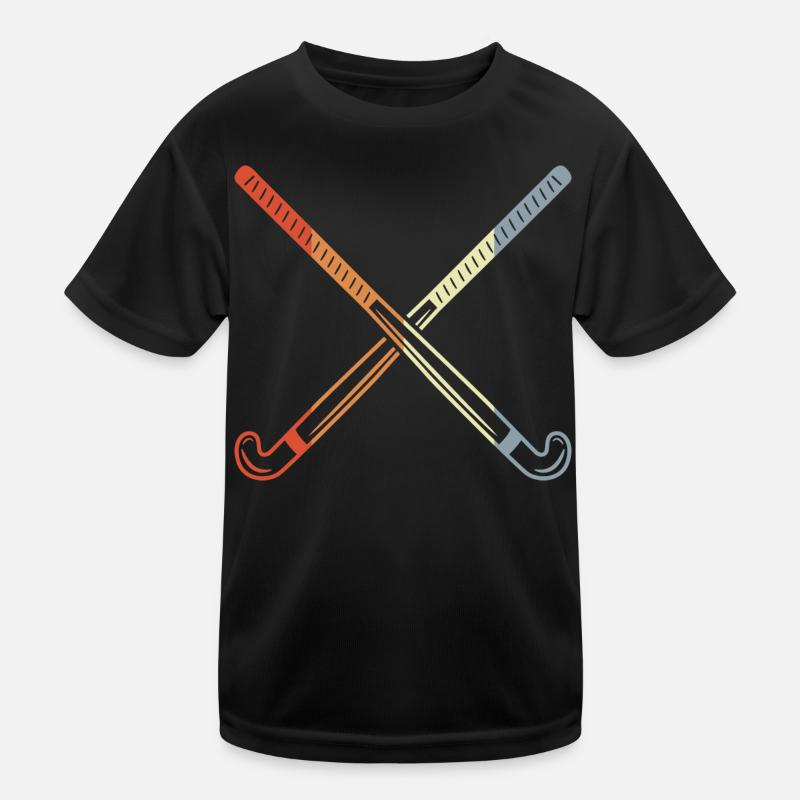 Retro Hockeyschläger Kinder Funktions-T-Shirt