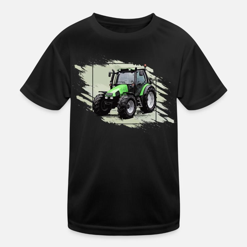 Kleiner grüner Traktor Kinder Funktions-T-Shirt