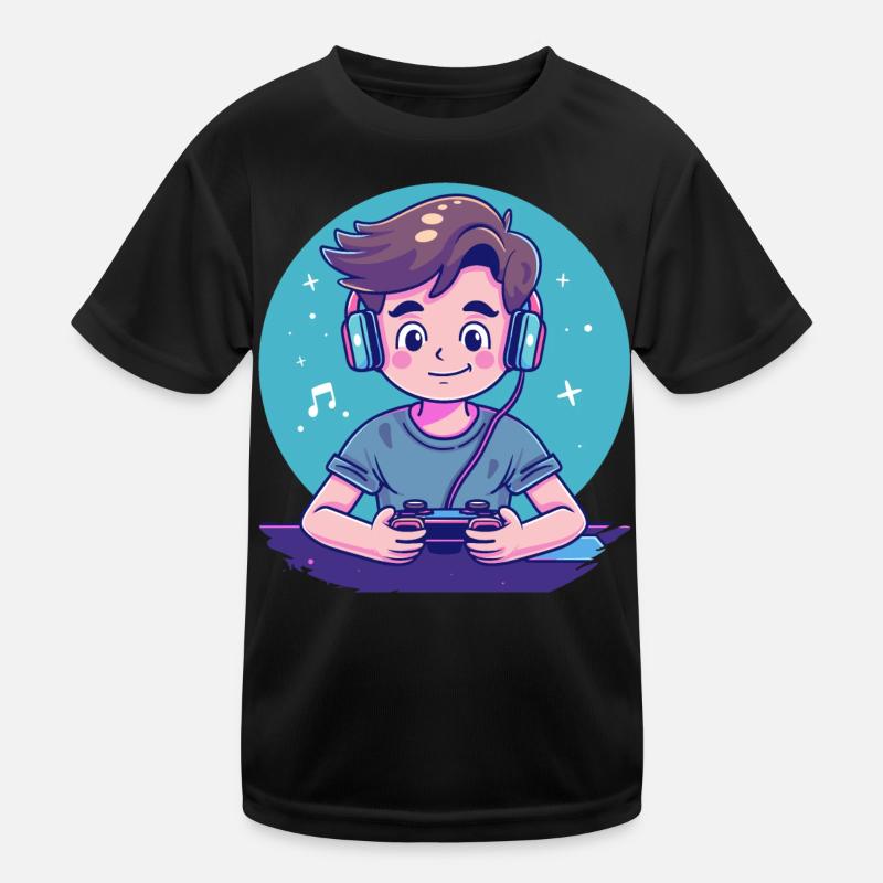 Gaming Junge Kinder Funktions-T-Shirt
