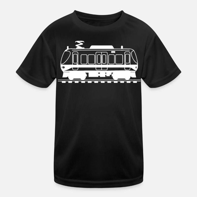 Railway Drawing Kids Functional T-Shirt