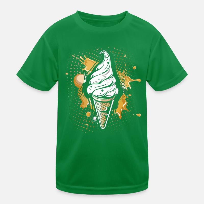 Cornet de crème glacée Éclaboussures de couleur T-shirt sport Enfant