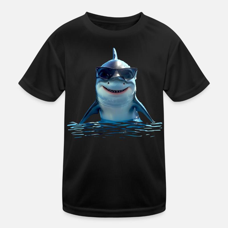 Requin Requin Requin Tigre Requin Requin Gris Grand Requin Blanc T-shirt sport Enfant