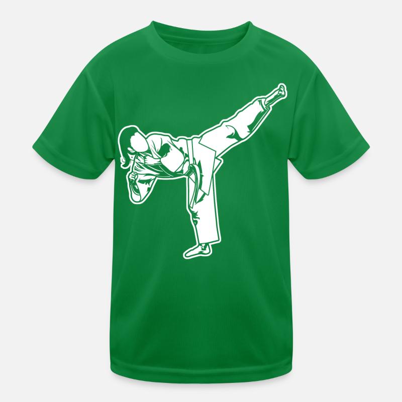 Weibliche Karateka Kinder Funktions-T-Shirt