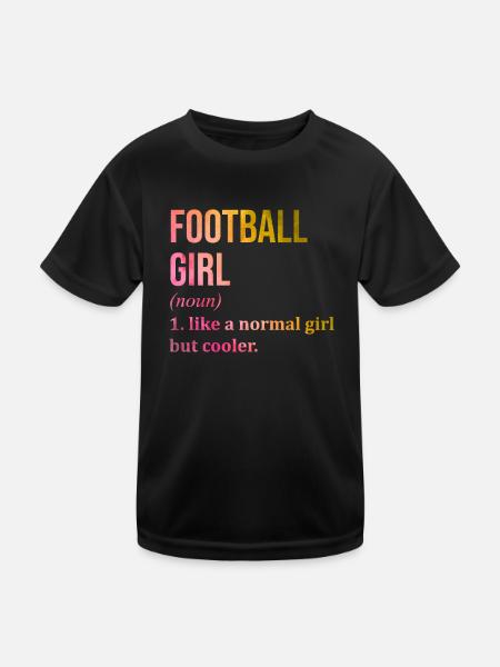 Football Football Football - Kids Functional T-Shirt - black - Front