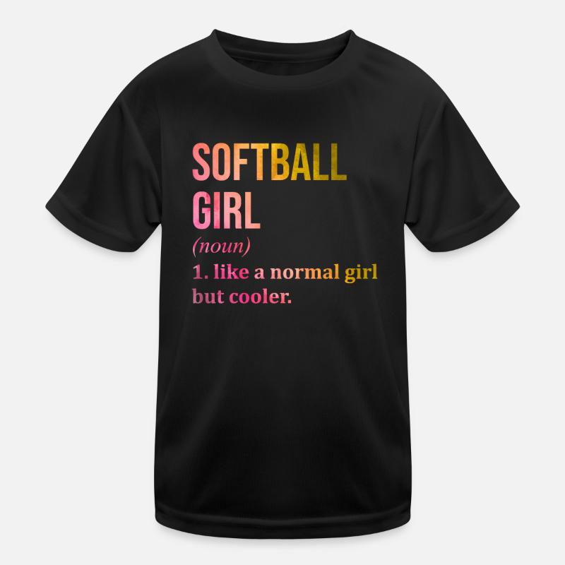 Softball Kids Functional T-Shirt