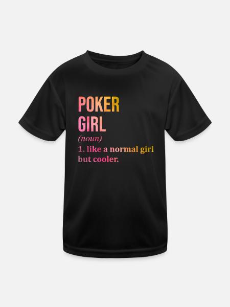 Poker Poker Poker - Kinder Funktions-T-Shirt - Schwarz - Vorne