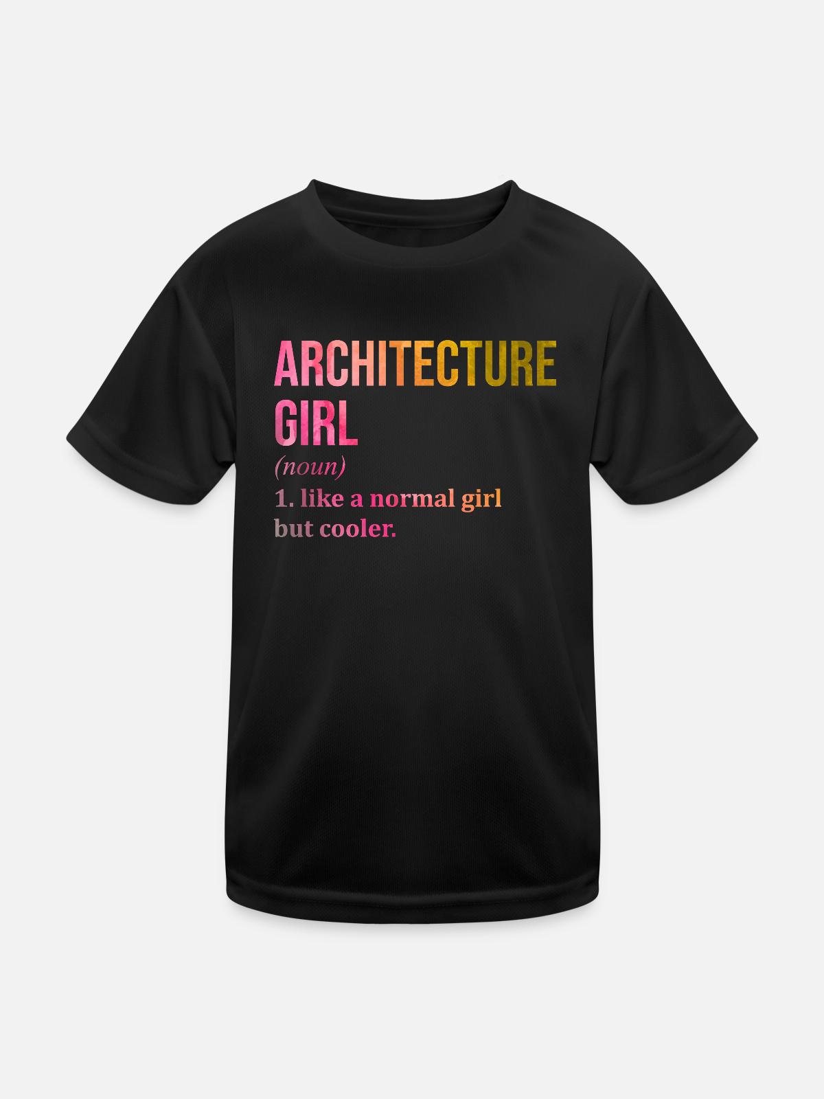 Architecture Architecture Architecture - Kids Functional T-Shirt - black - Front