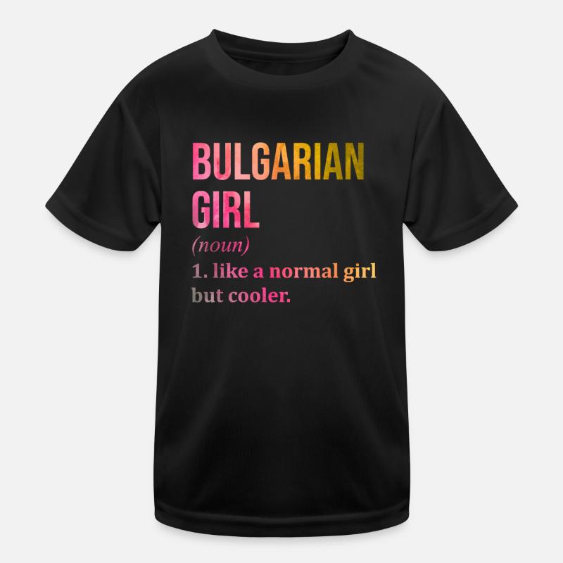 Bulgaria - Kids Functional T-Shirt - black