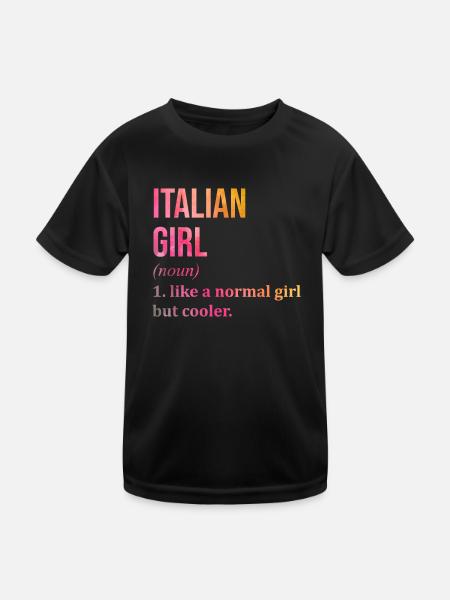 Italy Italy Italy - Kids Functional T-Shirt - black - Front