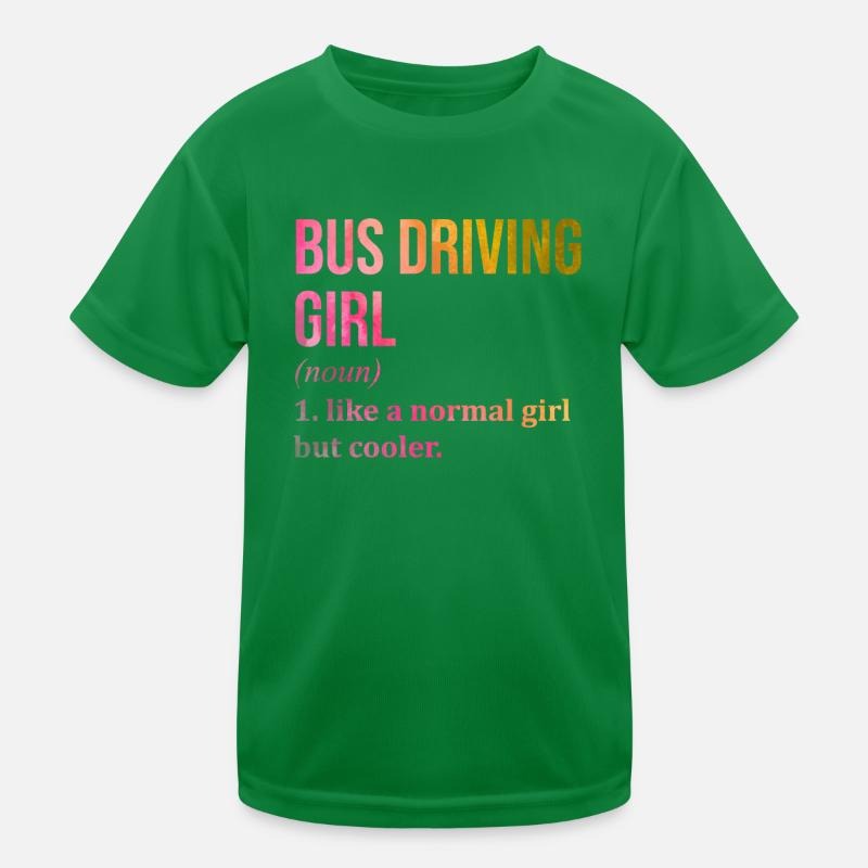 Bus Driver Kids Functional T-Shirt