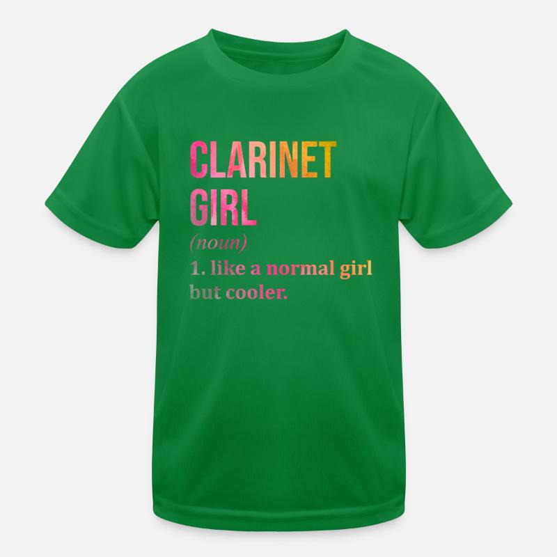 Klarinette Kinder Funktions-T-Shirt