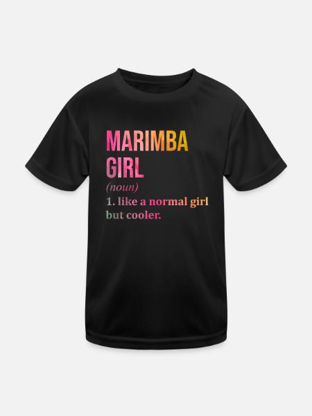 Marimba Marimba Marimba - Kinder Funktions-T-Shirt - Schwarz