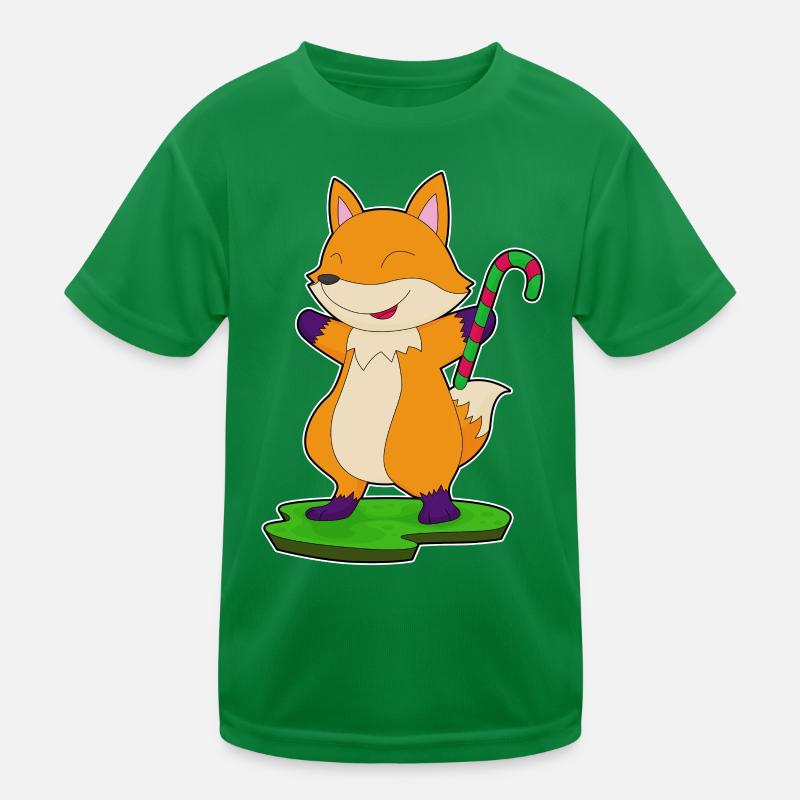 Fox candy cane Kids Functional T-Shirt