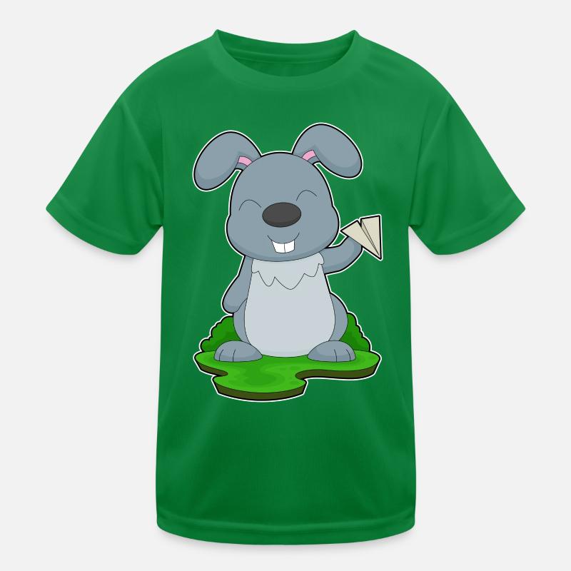 Hase Papierflieger Kinder Funktions-T-Shirt
