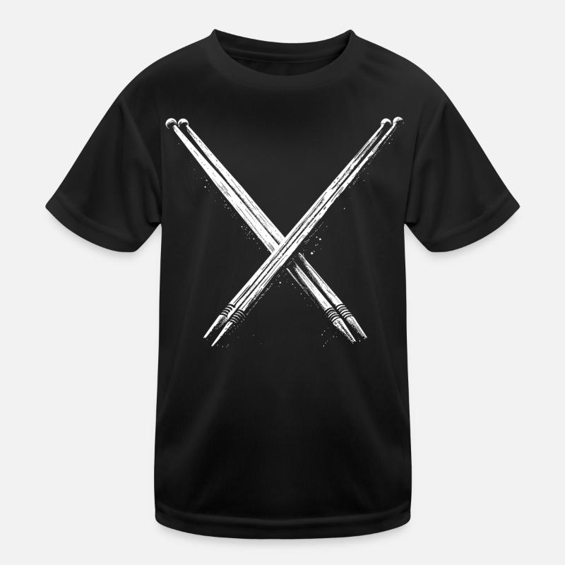 Drumsticks Drawing Kids Functional T-Shirt