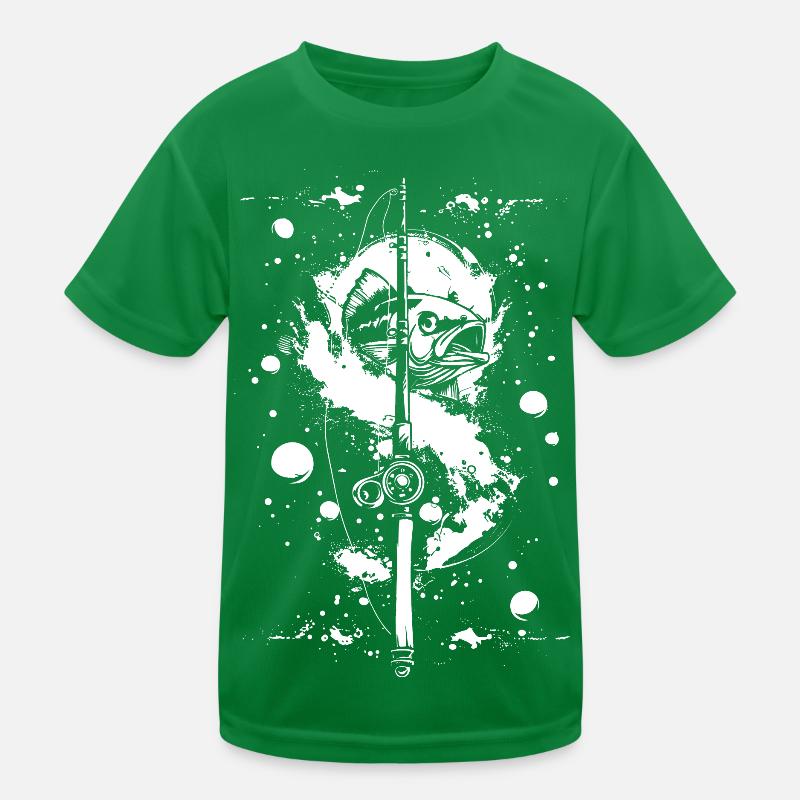 Fischerei Farbe Streetart Kinder Funktions-T-Shirt