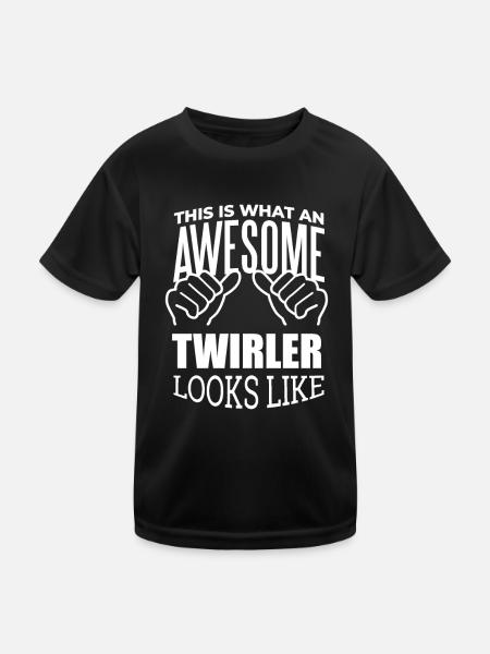 Drehen, drehen, drehen, drehen - Kinder Funktions-T-Shirt - Schwarz - Vorne