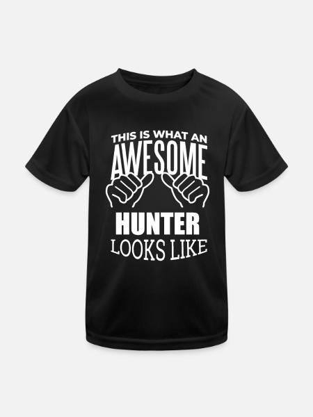 Hunter Hunter Hunter - Kids Functional T-Shirt - black - Front