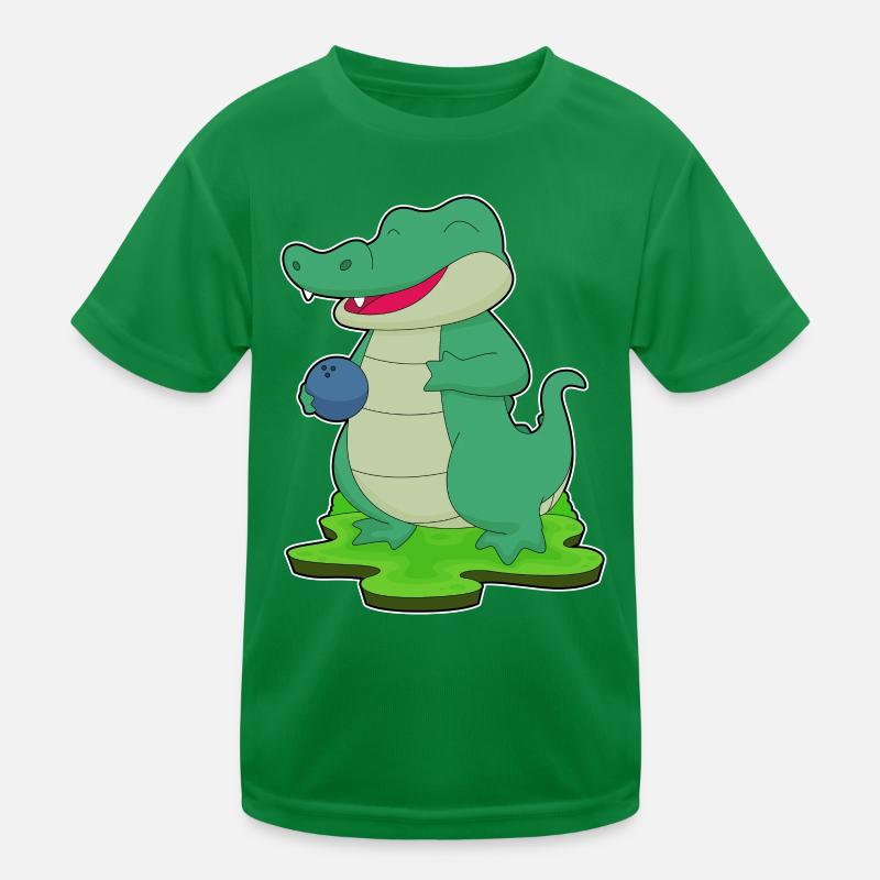 Krokodil Bowling Bowlingkugel Kinder Funktions-T-Shirt