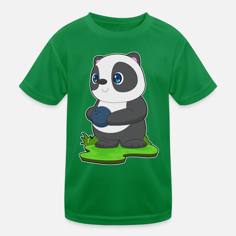 Panda Bowling Bowlingkugel Kinder Funktions-T-Shirt