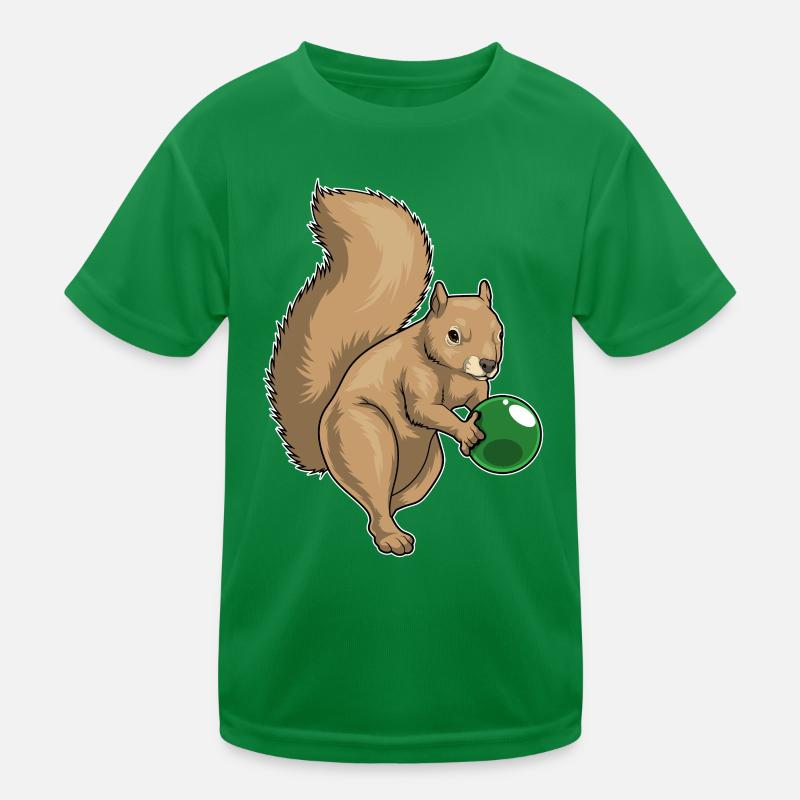 Eichhörnchen Bowling Bowlingkugel Kinder Funktions-T-Shirt