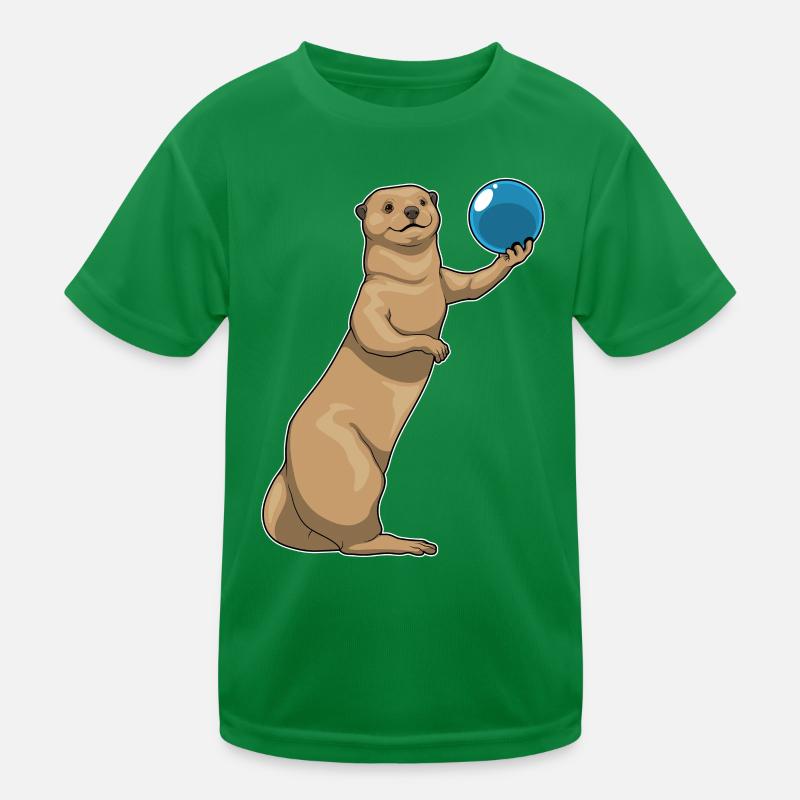 Otter Bowling Bowlingkugel Kinder Funktions-T-Shirt