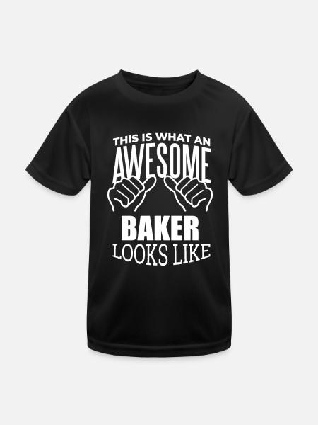 Baker Baker Baker - Kids Functional T-Shirt - black - Front