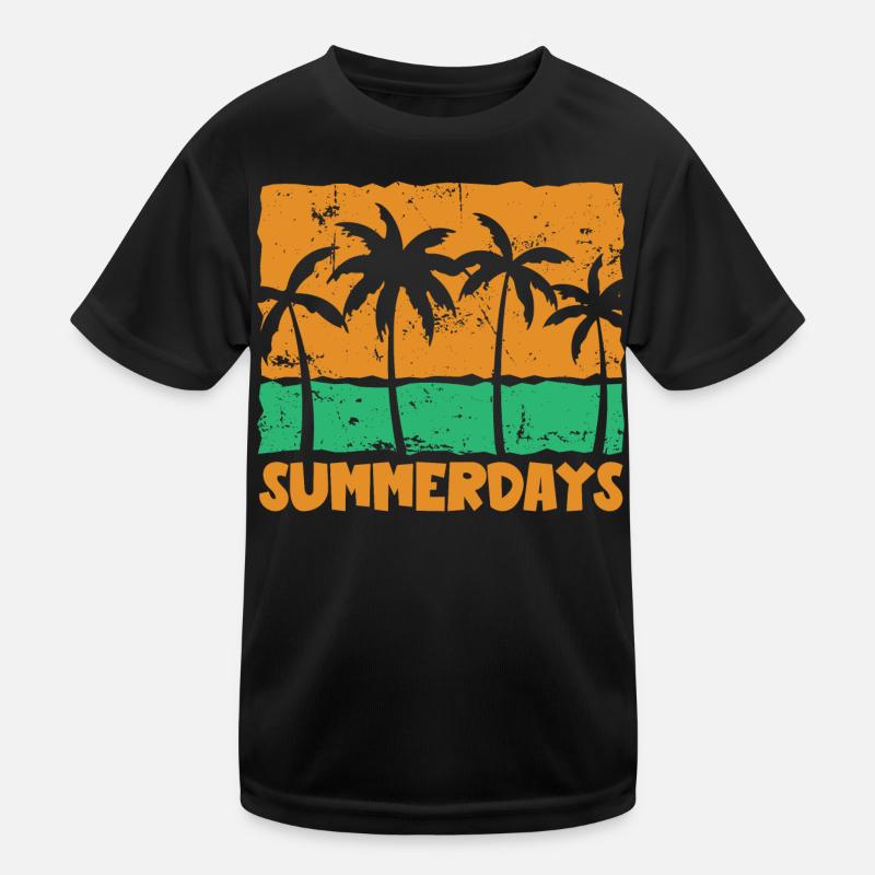 Summerdays with Palm Trees in Summer Kinder Funktions-T-Shirt