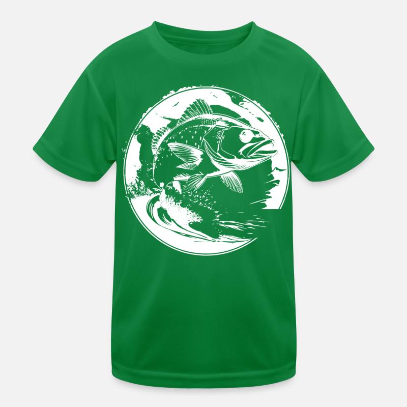 Fisch Grafik Kinder Funktions-T-Shirt