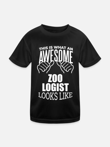 Zoologie Zoologie Zoologie - Kinder Funktions-T-Shirt - Schwarz - Vorne