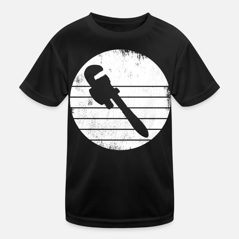 Pipe Wrench Drawing Kids Functional T-Shirt