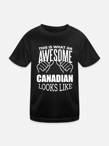 Canada Canada Canada - Kids Functional T-Shirt - black - Front