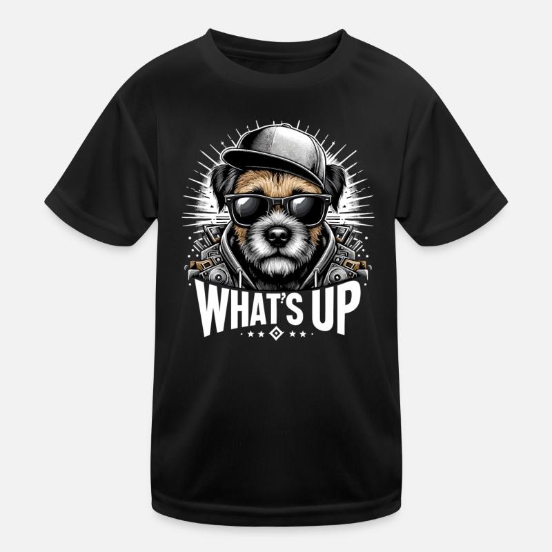 Border Terrier What's Up Cappy Gift Kids Functional T-Shirt