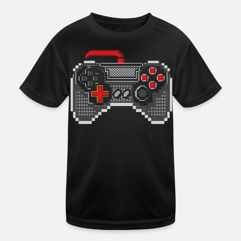 Gamepad Pixel Kunst Kinder Funktions-T-Shirt