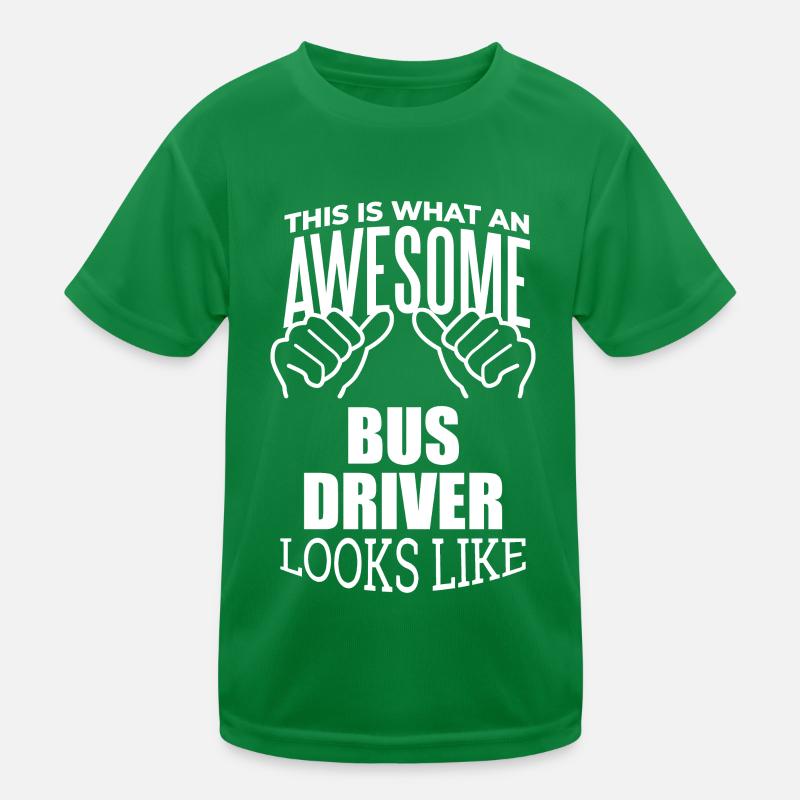 Bus Driver Kids Functional T-Shirt