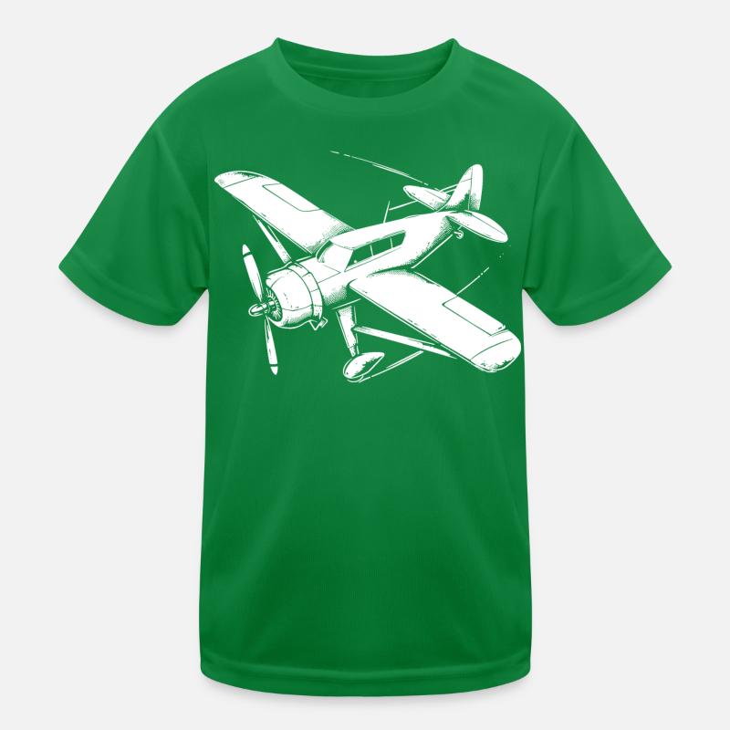 Propeller Plane Drawing Kids Functional T-Shirt