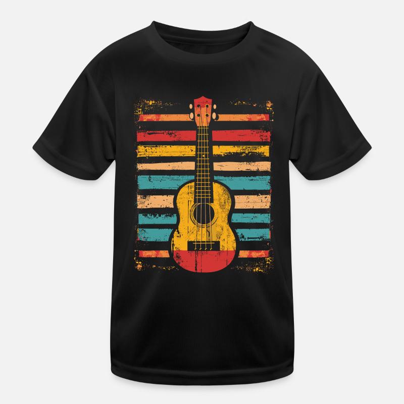 Ukulele Graphics - Kids Functional T-Shirt - black