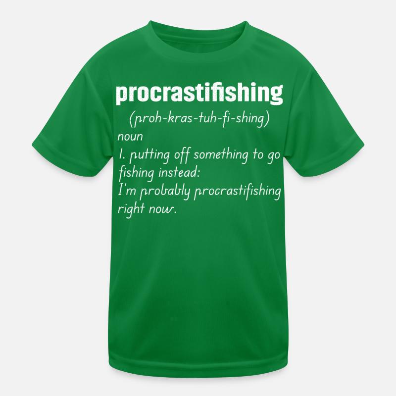 Procrastifishing defination Kids Functional T-Shirt