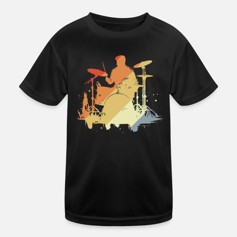 Drummer Dessin Rétro T-shirt sport Enfant