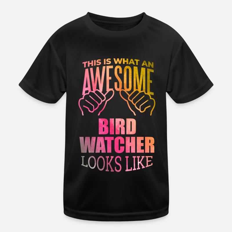 Bird Watching Kids Functional T-Shirt