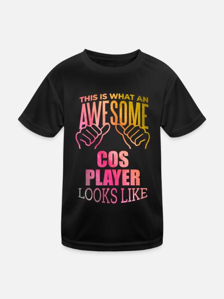 Cosplayer-Cosplayer-Cosplayer - Kinder Funktions-T-Shirt - Schwarz - Vorne