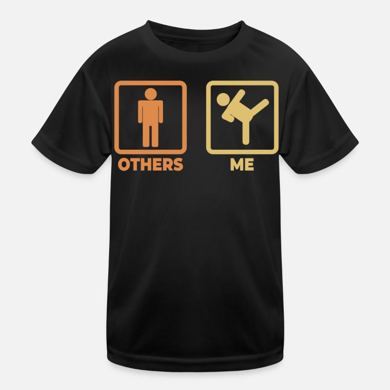 Karate Stick Figures Kids Functional T-Shirt