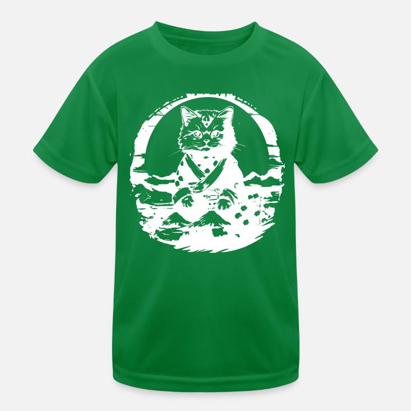 Japanische Katze Kinder Funktions-T-Shirt