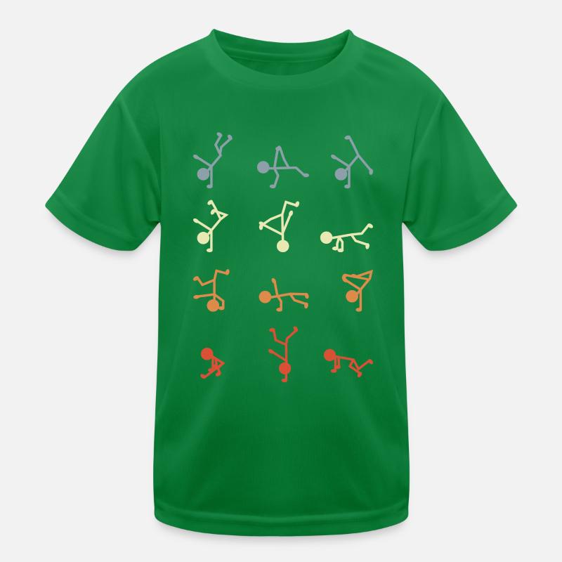 Breakdancer stick figures Kids Functional T-Shirt