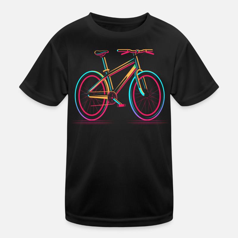 Rennrad 80er Jahre Stil Kinder Funktions-T-Shirt