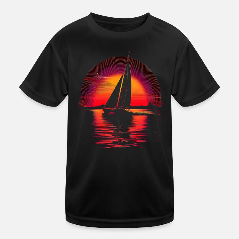 Navigation Retrowave T-shirt sport Enfant