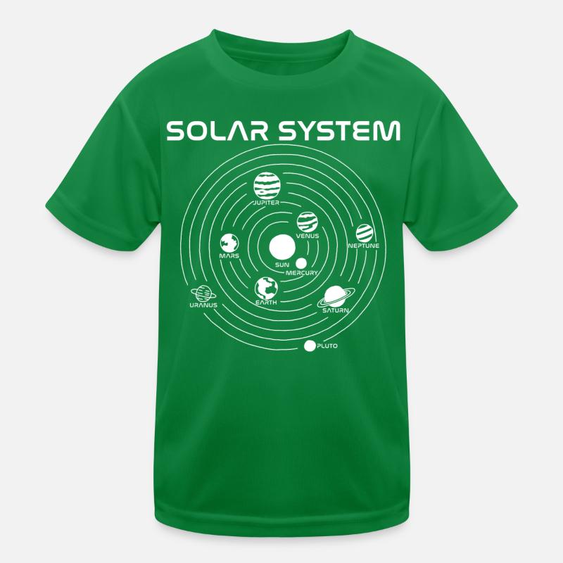 Carte du système solaire (blanc) T-shirt sport Enfant