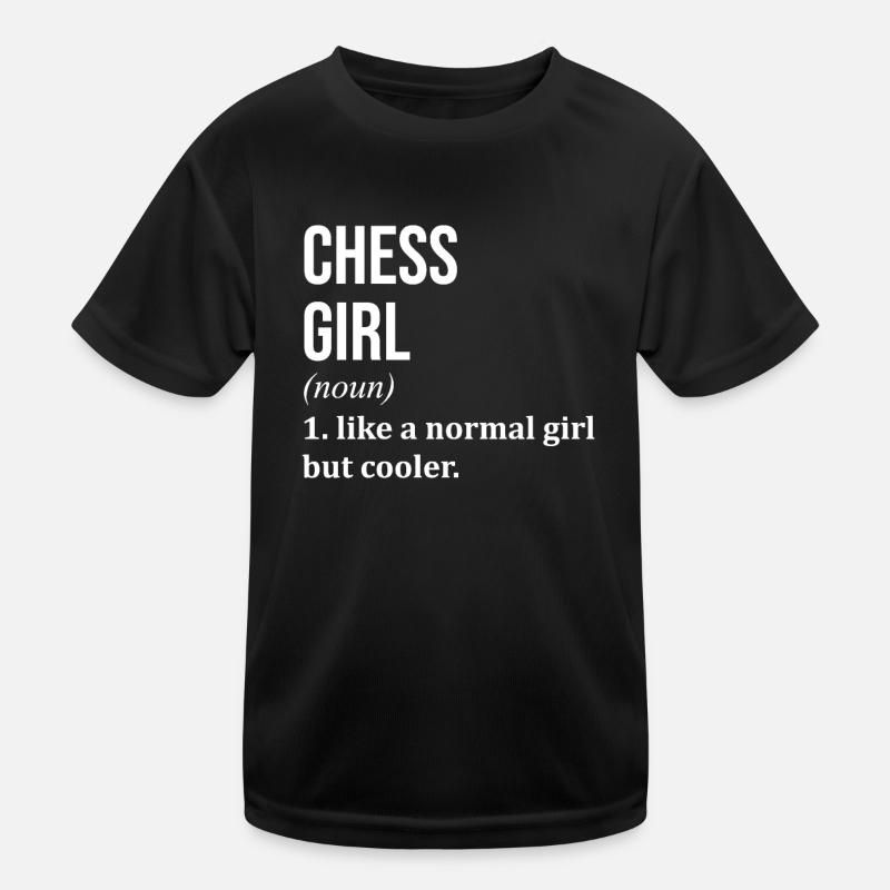Schach - Kinder Funktions-T-Shirt - Schwarz
